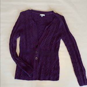 Purple Croft and Barrow Cable Knit Sweater